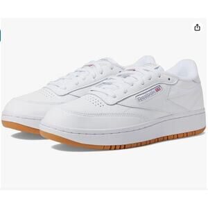 Reebok Women's Club C Double Sneaker, White/Gum, 8